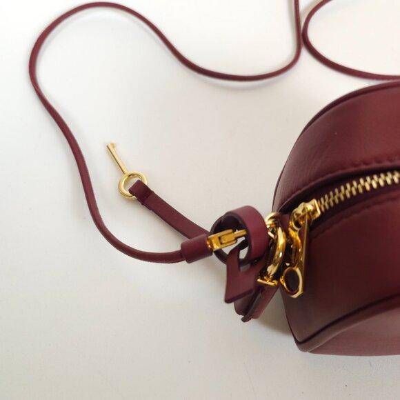 Burberry Cube Micro CB Smooth Mini Bag Red Leather Gold Lock & Key Italy - Picture 4 of 15